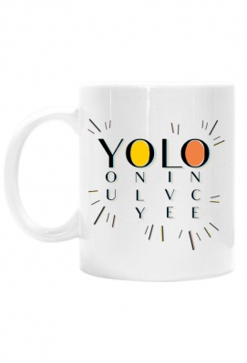 YOLO you only live once  - kubek z nadrukiem z dwóch stron - Spoko - odzież i gadżety z nadrukiem