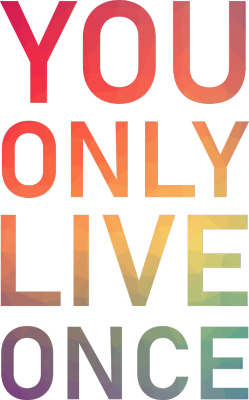 You only live once - męska koszulka z cytatem - nadruk