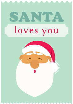Santa loves you - świąteczny kubek z nadrukiem Mikołaj