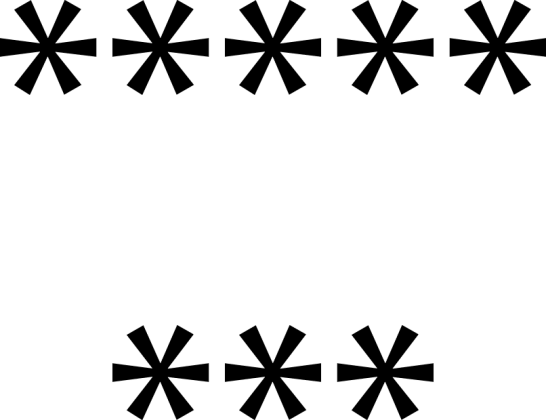Osiem gwiazdek czarne