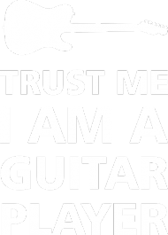 Czarny kubek Trust Me I Am A Guitar Player z białym nadrukiem