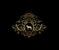 PODUSZKA Z KONIEM - Emblem with a Oldenburger Stallion Horse and a Lotus ©DH
