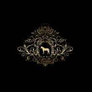 WOREK FULLPRINT Z KONIEM -Emblem with a Oldenburger Stallion Horse and a Lotus ©DH