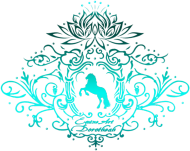 T-SHIRT DZIECIĘCY Z TURKUSOWYM KONIEM - Emblem with a Friesian Horse and a Lotus ©DH