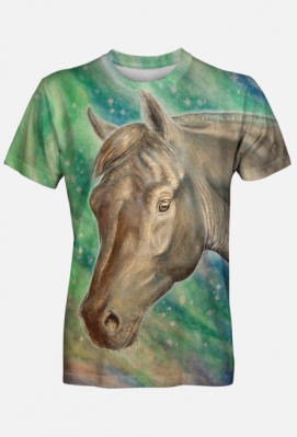 KOŃ - ENERGY DANCE IN HIS SOUL ©DH - MISTYCZNE KONIE -T-SHIRT FULPRINT NADRUK 2 STRONNY - ART - DH