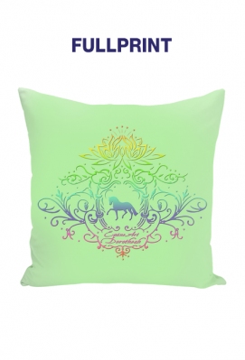 PODUSZKA KIWI TĘCZOWA Z KONIEM - Emblem with a Dressage Horse and a Lotus ©DH - ART - DH