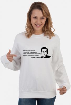 Fizyka jest jak seks - bluza damska, jasne tło - Ogarniam Fizykę