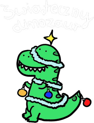 Świąteczny dinozaur - damska bluza czarna