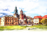 Akwarela Kraków