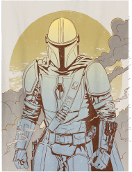 Star Wars The Mandalorian Line Art Poster