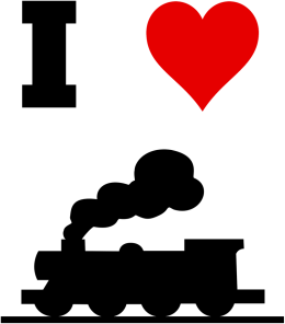 Koszulka damska "I love pociąg"