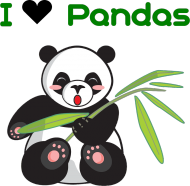 Poszewka z pandą I love pandas