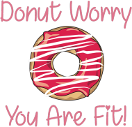 Kubek z uchem w kształcie serca "Donut Worry You Are Fit!"