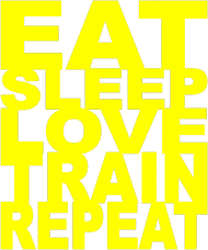EAT SLEEP LOVE TRAIN REPEAT TRENING SIŁOWNIA TANK TOP
