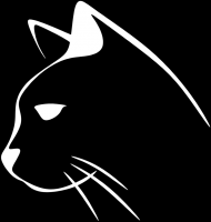 Koszulka damska "Kot" - czarna