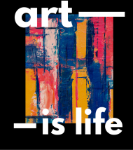 Koszulka damska "art is life" - czarna