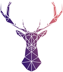 Jeleń - Fioletowy Gradient - Czapka