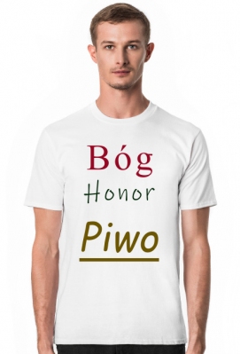 Bóg, Honor, Piwo - koszulka - Historie dziadka z mc