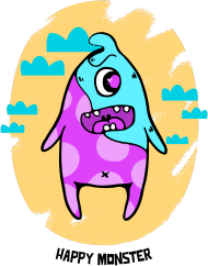 koszulka happy monster