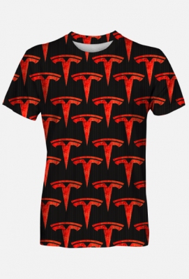 koszulka w logo Tesli-Tesla - Urban Rose