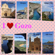 Bluza dziewczęca z kapturem I love Gozo