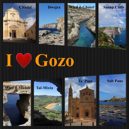Miś I love Gozo - czarny nadruk