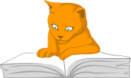 Kot czyta książkę | Czytanie książki kota