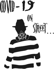 Koszulka 'COVID-19 on Street' Black