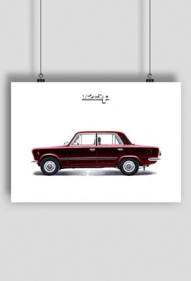 Plakat A1 - 1975 FSO FIAT 125P - ŁJD Drawings