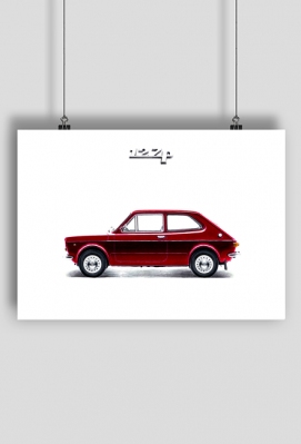 Plakat A2 - 1973 FSO FIAT 127P - ŁJD Drawings