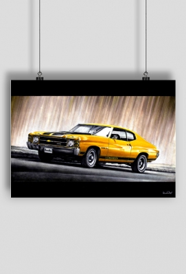 Plakat A1 - 1971 CHEVROLET CHEVELLE - ŁJD Drawings