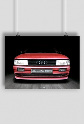 Plakat A2 - 1991 AUDI 80 - ŁJD Drawings