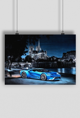 Plakat A2 - 2017 FORD GT - ŁJD Drawings