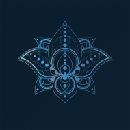 Maseczka - Niebieski kwiat lotosu