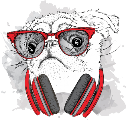 Eko Torba - Mops w czerwonych okularach