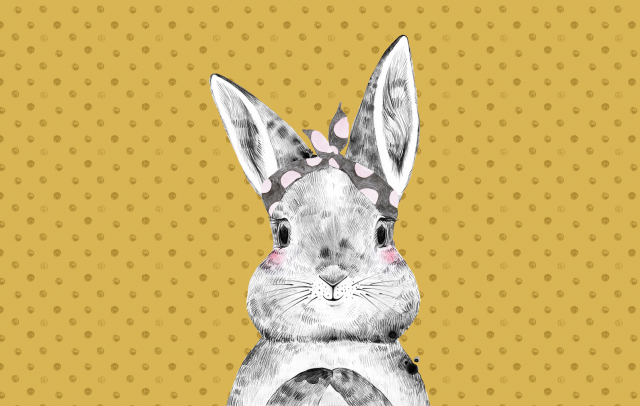 Maseczka Kolorowa Bunny Girl