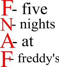 Koszulka z napisem ,,fnaf''
