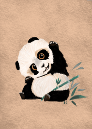 Słodka panda - plakat
