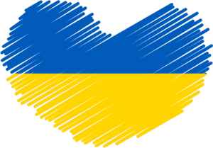 bluza unisex wolna ukraina serce flaga - nadruk