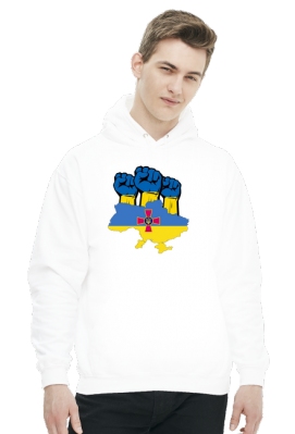 bluza unisex wolna ukraina wojsko mapa flaga pięść - Dla Ukrainy