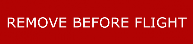 REMOVE BEFORE FLIGHT RBFM