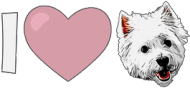 Kubek I love Westie West Highland White Terrier