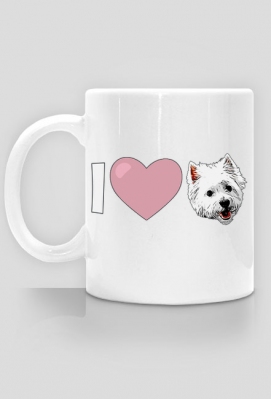 Kubek I love Westie West Highland White Terrier - westie_shop