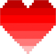 Koszulka dziecięca - pixel red heart