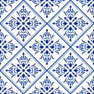 torebka azulejo biało niebieska