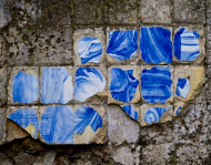 plakat ze starym kafelkiem azulejo z Lizbony