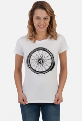 Bike Mandala T White Girl - bikewarrior