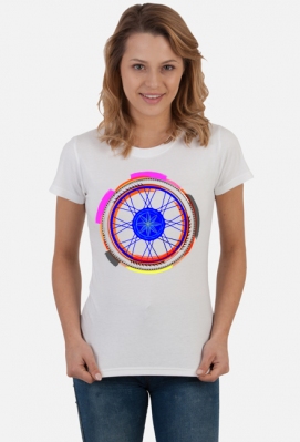 Bike Mandala T White Girl - bikewarrior