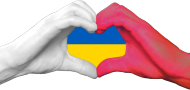Bluza męska "Polska pomaga Ukrainie" - symbol pomocy udzielonej Ukraińcom przez Polaków w obliczu wojny w Ukrainie (czarna)