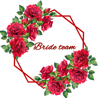 Bride team red roses - kubek